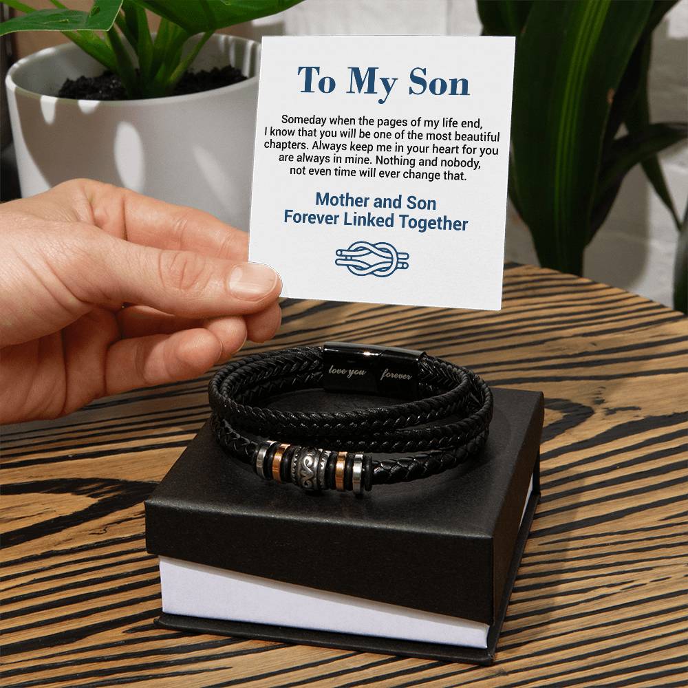 To My Son [Mother & Son Linked Forever] Bracelet