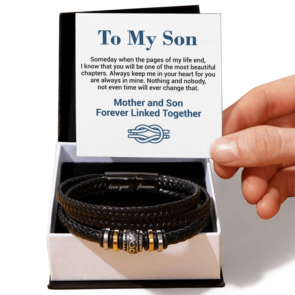 To My Son [Mother & Son Linked Forever] Bracelet