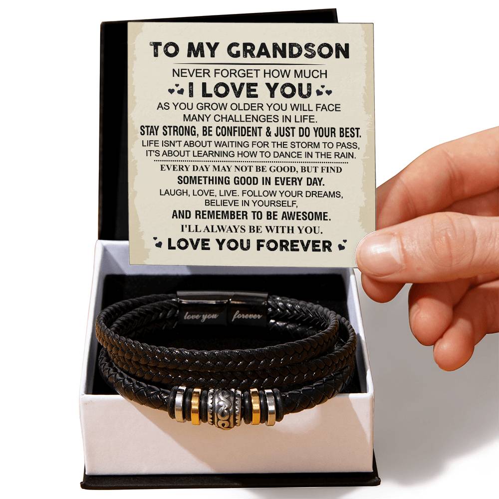 To My Grandson [Never Forget] Bracelet