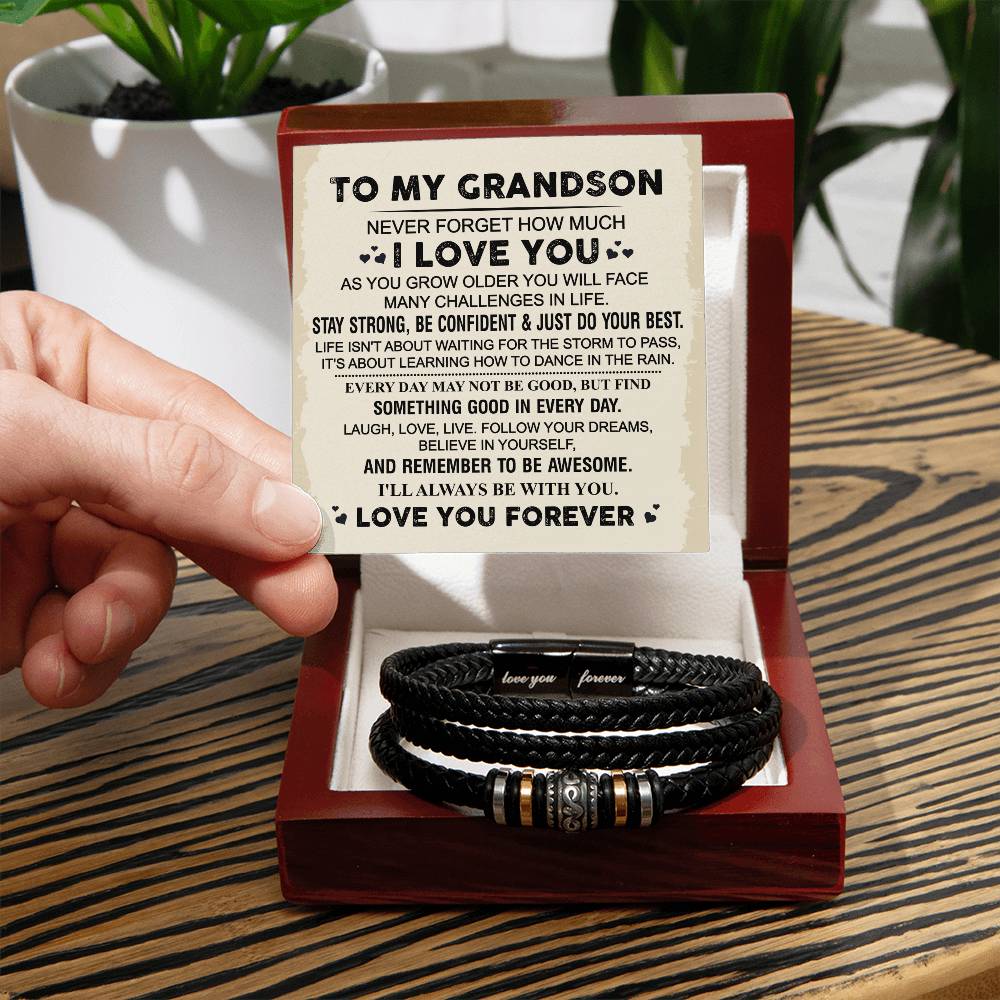 To My Grandson [Never Forget] Bracelet