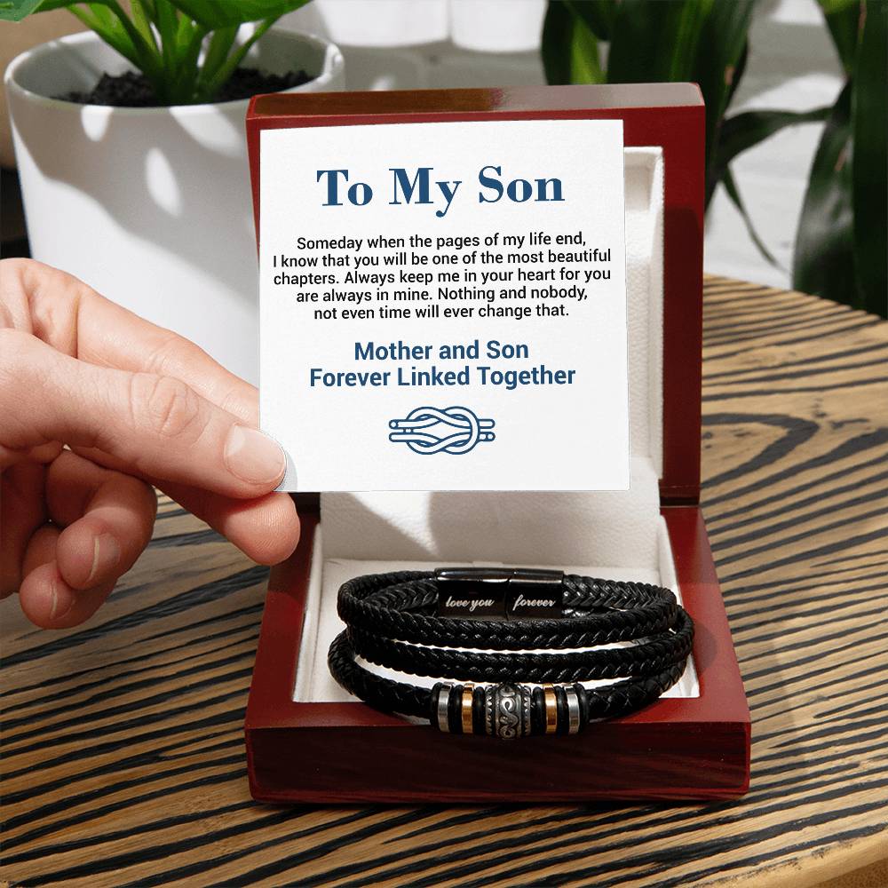 To My Son [Mother & Son Linked Forever] Bracelet