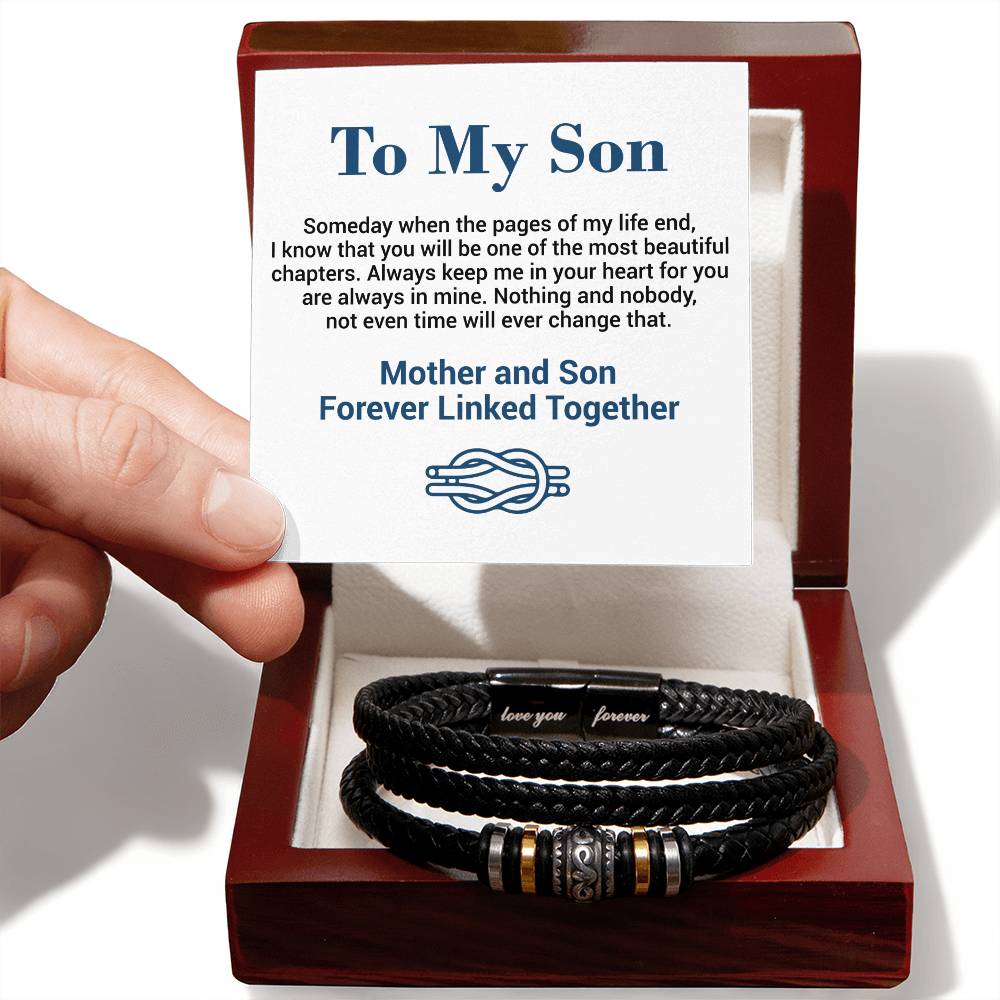 To My Son [Mother & Son Linked Forever] Bracelet